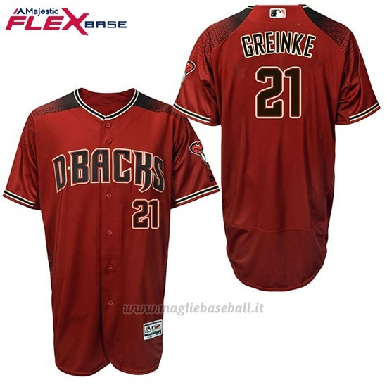 Maglia Baseball Uomo Arizona Diamondbacks 21 Zack Greinke 2017 Flex Base